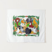 kerstduiven wandkleed (Voorkant (horizontaal))