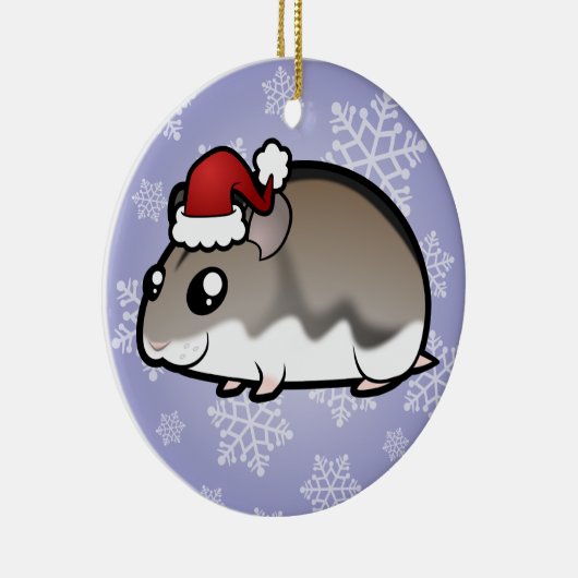 Kerstdwarf Hamster Keramisch Ornament (Rechts)