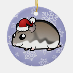Kerstdwarf Hamster Keramisch Ornament