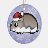 Kerstdwarf Hamster Keramisch Ornament (Links)