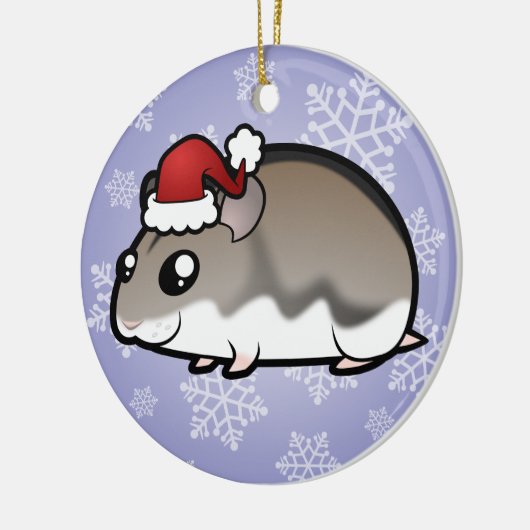 Kerstdwarf Hamster Keramisch Ornament (Links)