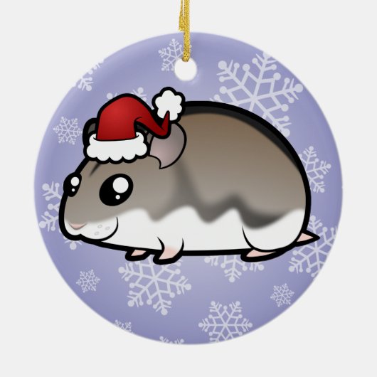Kerstdwarf Hamster Keramisch Ornament (Achterkant)