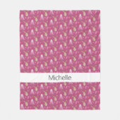 kerstdwergen en rendieren met handschoenen fleece deken (Voorkant)