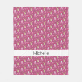 kerstdwergen en rendieren met handschoenen fleece deken