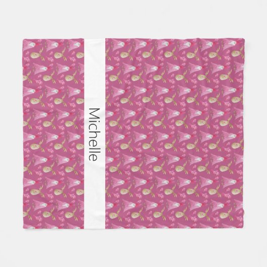 kerstdwergen en rendieren met handschoenen fleece deken (Voorkant (Horizontaal))