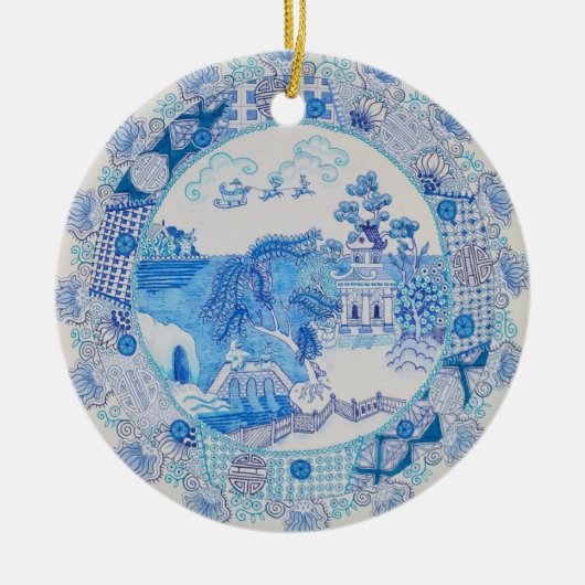 Kerstdystopie Ornamed by Rhonda Stewart Keramisch Ornament (Voorkant)