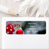 kersteekhoorn adresetiketten etiket (Insitu)