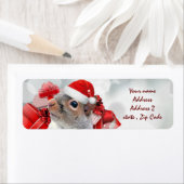 kersteekhoorn adresetiketten etiket (Insitu)