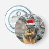 kersteekhoorn button flesopener (Voorkant)