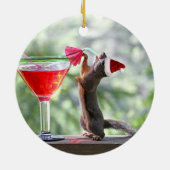 kersteekhoorn Drink een cocktail Keramisch Ornament (Achterkant)