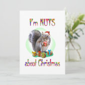 kersteekhoorn feestdagenkaart (Staand voorkant)