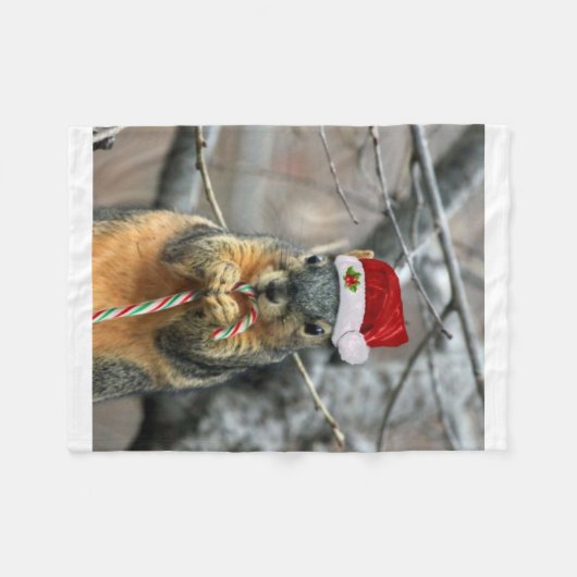 kersteekhoorn fleece deken (Voorkant (Horizontaal))