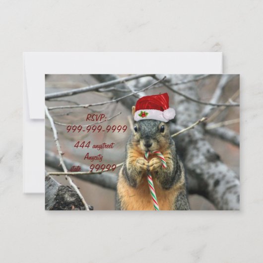 kersteekhoorn kaart (Achterkant)