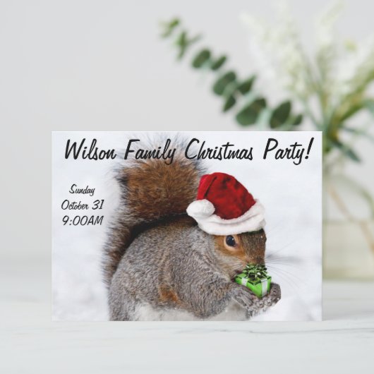 kersteekhoorn kaart (Staand voorkant)