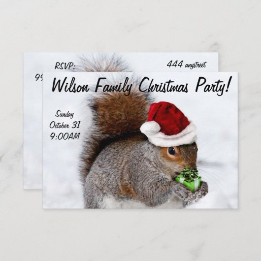 kersteekhoorn kaart (Voorkant / Achterkant)