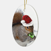 kersteekhoorn keramisch ornament (Links)