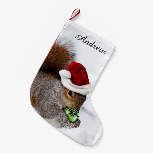 kersteekhoorn kleine kerstsok (Voorkant (Hangend))