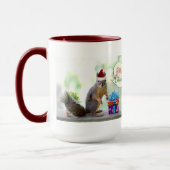 kersteekhoorn met kerstcadeautjes mok (Links)