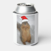 kersteekhoorn met kerstkerstmis blikjeskoeler (Blikje Achterkant)