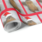 kersteekhoorn met kerstkerstmis cadeaupapier (Rol Hoek)