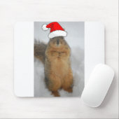 kersteekhoorn met kerstkerstmis muismat (Met muis)