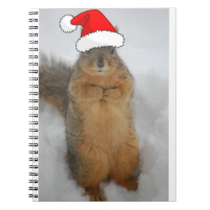 kersteekhoorn met kerstkerstmis notitieboek