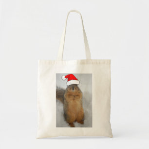 kersteekhoorn met kerstkerstmis tote bag