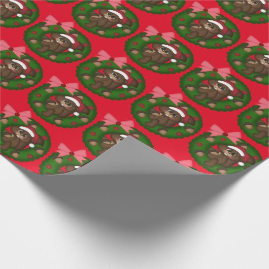 kersteekhoorn met omslagpapier cadeaupapier (Hoek)