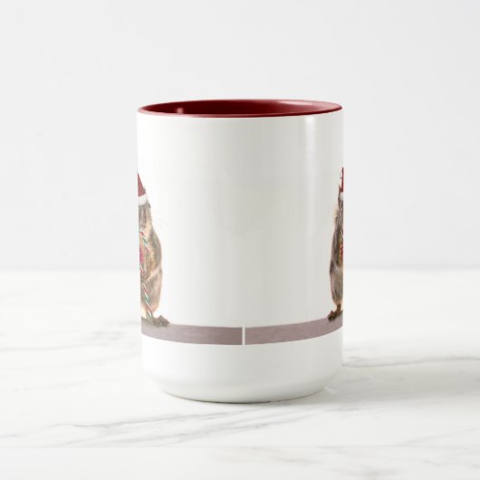 kersteekhoorn met snoepriet mok (Midden)