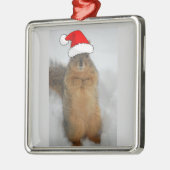 kersteekhoorn metalen ornament (Links)