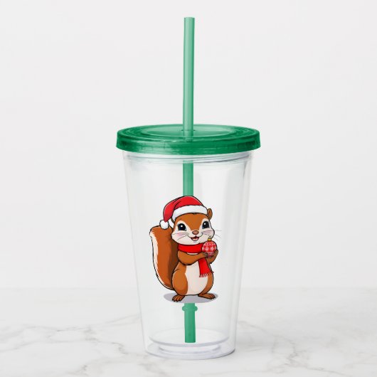 Kersteekhoorn Mignon Acryl Drinkbeker (Voorkant)