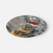 kersteekhoorn papieren bordje (Gekanteld)