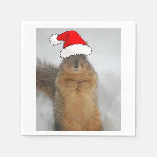 kersteekhoorn servet (Voorkant)