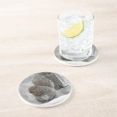 kersteekhoorn zandsteen onderzetter (Zijkant)