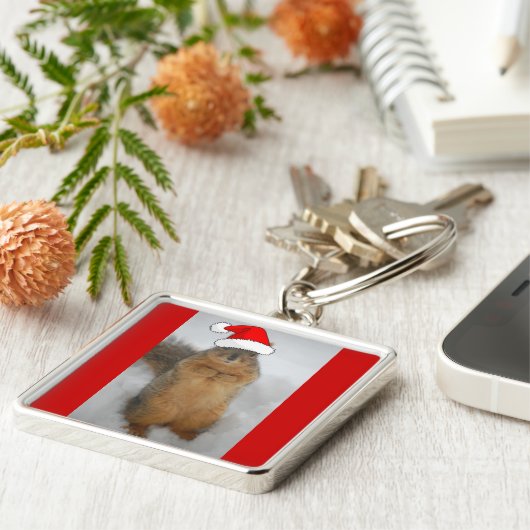 kersteekhoorns sleutelhanger (Zijkant)