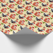 kersteekhoorns stinkdier in betonstaal cadeaupapier (Hoek)