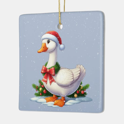 Kersteend in de sneeuw Kerstmis ornament (Links)