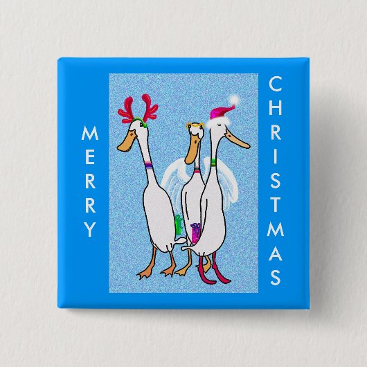 kersteenden vierkante button 5,1 cm (Voorkant)