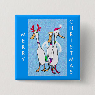 kersteenden vierkante button 5,1 cm