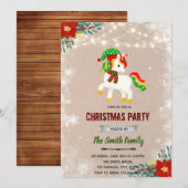 Kersteenhoorn-uitnodiging Kaart (Voorkant / Achterkant)