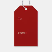 Kersteenvoudige typografie Rood geloof Cadeaulabel (Achterkant)