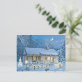 Kersteenzaamheid Winterkatoen Feestdagenkaart (Staand voorkant)