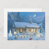 Kersteenzaamheid Winterkatoen Feestdagenkaart (Voorkant / Achterkant)