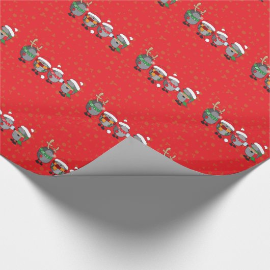 kerstegel cadeaupapier (Hoek)