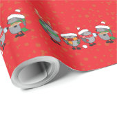 kerstegel cadeaupapier (Rol Hoek)