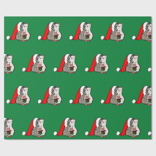 kerstegel cadeaupapier (Vlak)