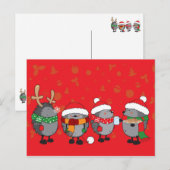 kerstegel feestdagenkaart (Voorkant / Achterkant)