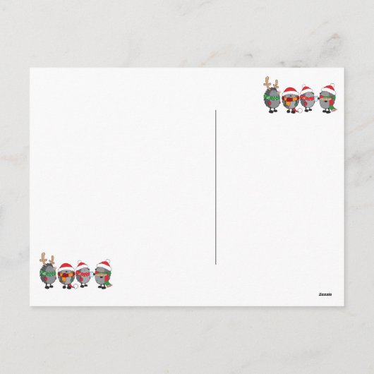 kerstegel feestdagenkaart (Achterkant)