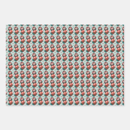 kerstegel inpakpapier vel (Voorkant 3)