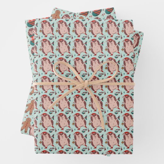 kerstegel inpakpapier vel (In situ)